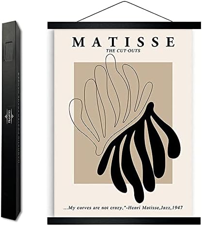 FRAMVIO Magnetic Wood Poster Hangers Frame 24x36 24x32 24x18 Quick Assembly and Easy Use, Wall No Damage, for Photo, Picture, Prints, Maps, Scrolls and Canvas Artwork (Black, 24 inch)