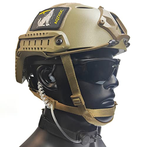 Lunettes de paintball et microphone de gorge pour communiquer en milieu bruyant
