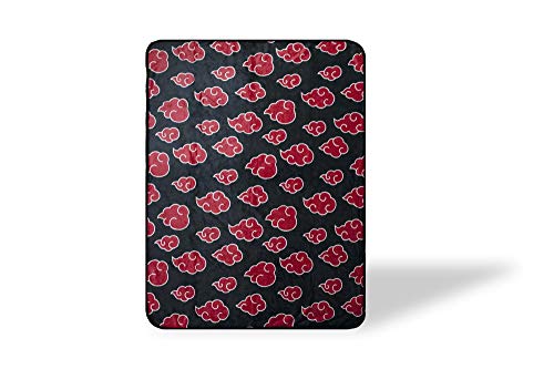Naruto: Shippuden Akatsuki Red Cloud Anime Throw Blanket | Naruto Blanket Anime Soft Blankets and Throws | Official Naruto: Shippuden Akatsuki Blanket | Measures 60 x 45 Inches