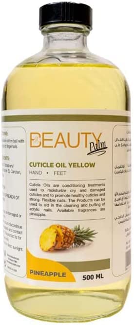 Beauty Palm Cuticle Oil Yellow Pineapple | Remedy For Damaged Skin And Thin Nails | Moisturizer and Nail Growth (500ml, Yellow Pineapple)
