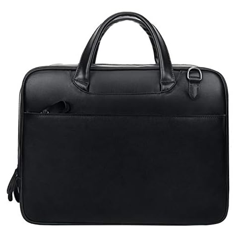 Leathario Men Briefcase Genuine Leather Handbag Laptop Bag 14 Inch for Mens Business Luxurious Leather Messenger Shoulder Bag Office Travel Weekend Cover