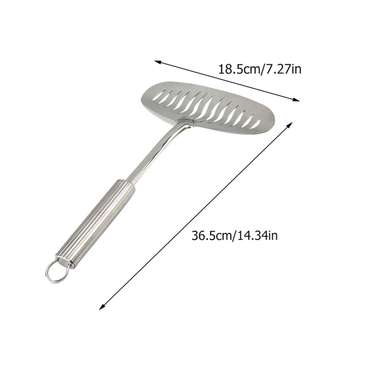 Espátula de Acero Inoxidable para Cocina Mango Cómodo y Contacto Directo Alimentos, Pala Ancha para Barbacoa y Uso Diario en Cocina Profesional