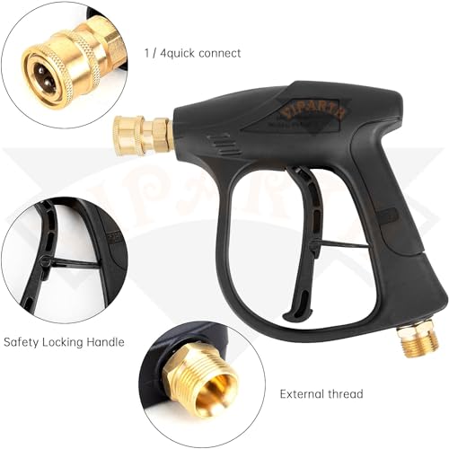 Image of metal Premium Pressure Washer Water Spray Gun With Quick Connector And Nozzle set Pressure Washer