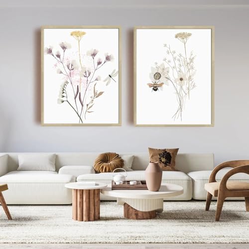 Tableau abstrait toile aquarelle de fleurs pour une finition premium