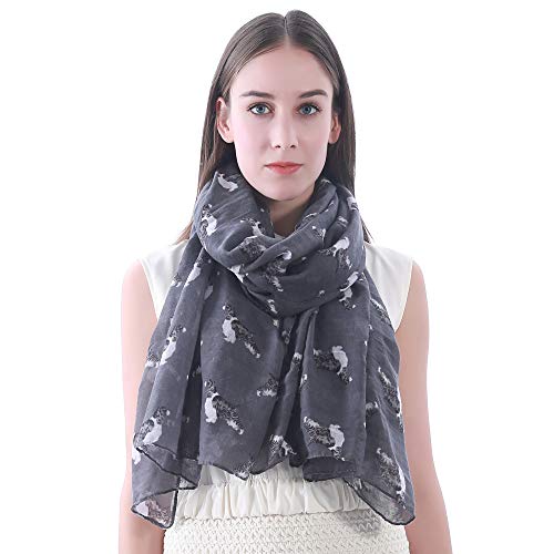 Lina & Lily English Springer Spaniel Dog Print Large Scarf Shawl, Gift for Dog Lover