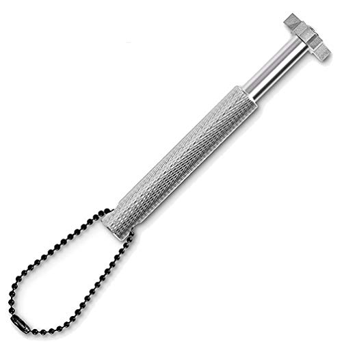 Golf Club Groove Sharpener, Golf Club Cleaner and Iron Wedge Groove Sharpener Tool with 6 Carbide Tungsten Steel Cutters, Golf Club Re-Grooving Cleaning Tool 6-Tip, Golf Accessory (Silver)