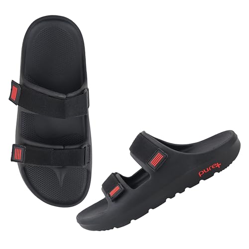 Image of URJO mens Pure-54 Men's Sliders Lightweight Stylish Anti-skid Arch Support Durable Dailywear Slipper By Welcome Slipper