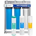 Express Water Iron Filter Whole House Water Filter System, 3 Stage Water Filtration System - Iron Water Filter, Sediment, Carbon - Reduces Iron, Manganese, Chlorine, Taste - Iron Filter For Well Water