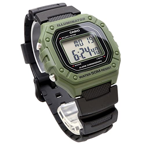 Image of CASIO Standard Digital Watch W-218H-3AV with Casio Box Men's Cheap Casio Chipkashi Olive Green [Parallel Import], green (olive green)