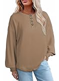 AlvaQ Plus Size Oversized Sweatshirts for Women Early Fall Fashion 2025 Loose Long Sleeve Button Up Hoodies...