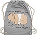 Shirtracer Tiere Meerschweinchen Hase & Co. - Meerschwein Anatomie - Unisize - Hellgrau - meerschwein turnbeutel - WM110 - Turnbeutel und Stoffbeutel aus Baumwolle