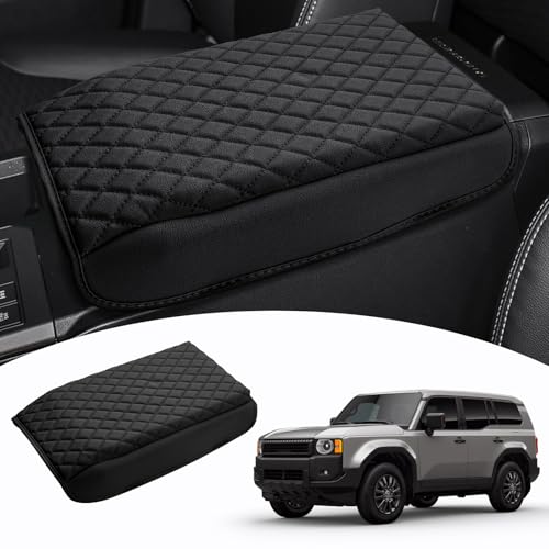 Shademax Center Console Cover for Toyota Land Cruiser Prado LC250 2024 2025 2026 Accessories, Prado LC250 Armrest Cover Cushion Pad Console Armrest Seat Box Protector PU Leather Anti-Scratch Black by Shademax - Used condition - US$21.96