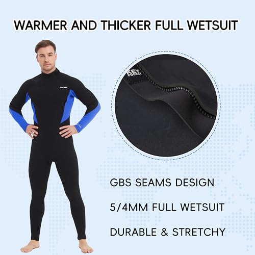 Image of Mens 5mm Full Wetsuit Ultra-Stretch Neoprene Surfing Diving Suit