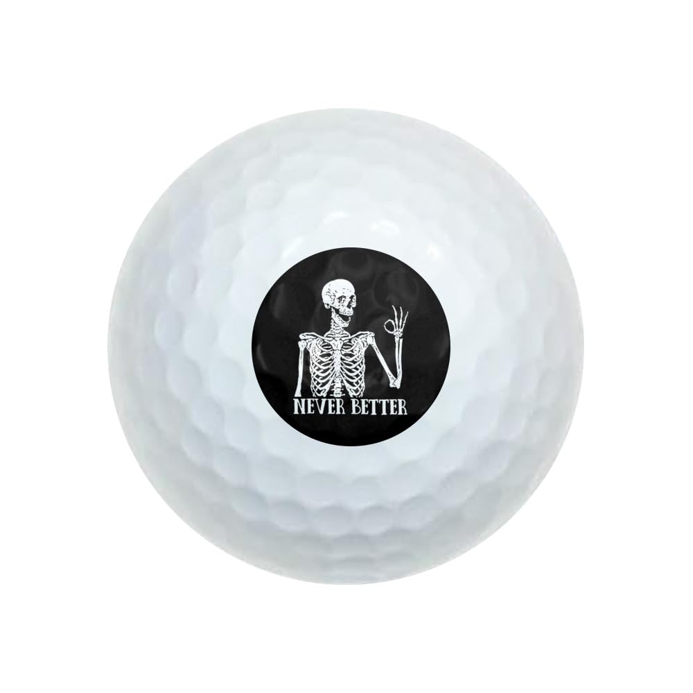 GRAPHICS & MORE Skeleton Never Better Novelty Golf Balls 3 Pack