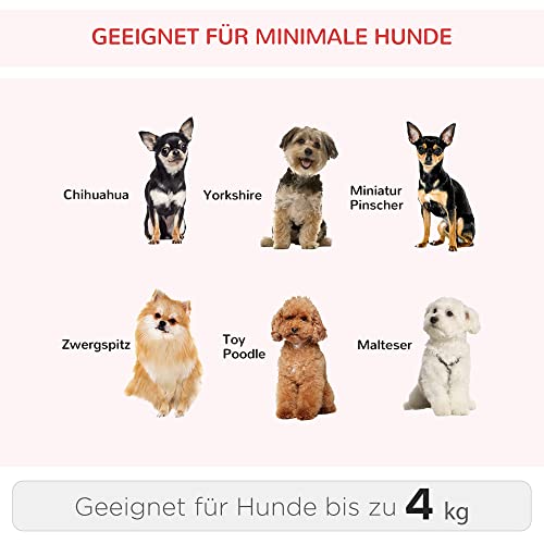 PawHut Hundetrolley Transporttasche Tragetasche für Tiere 2in1 Rucksack und Trolley 35x27x49 cm rot