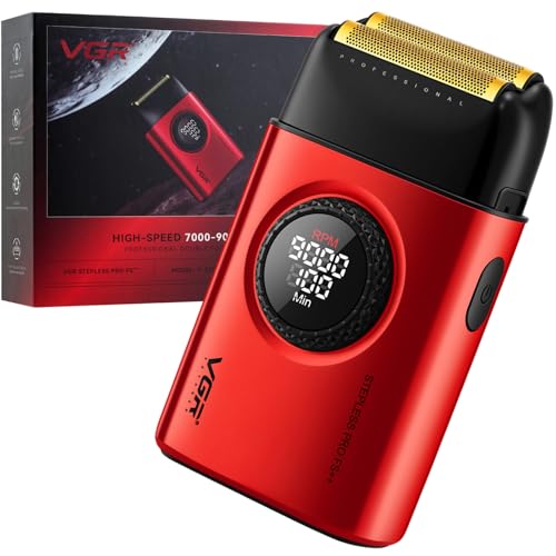 VGR 377 Rasoio Film Maschile Rasoio Elettrico Doppia Lamina Null Macchina Capelli Portatile Senza...