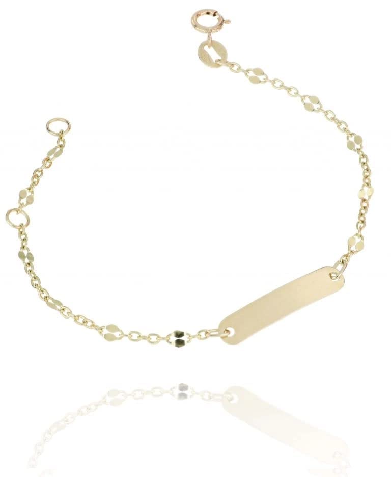 Generico Bracciale Bambini con Targa in Oro 9KT iGOLD BR12101100900