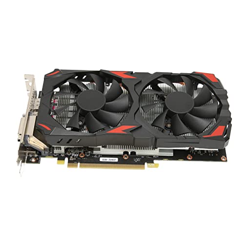 RX 580 Graphics Card, 8GB GDDR5 256bit Gaming Graphics Card with DP HDMI DVI D Interface Support 8K 2 Cooling Fans 16 PCI Express 3.0 Gaming Graphics Card for Home Office