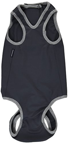 犬と生活 ペット用 術後ガードスーツ ドッグ チャコールグレー 5