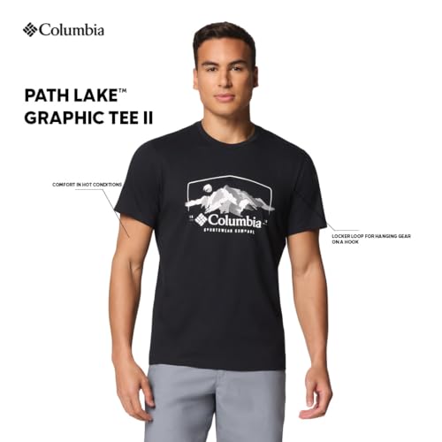 Image of Columbia Men Black Path Lake Graphic II Tshirt, S