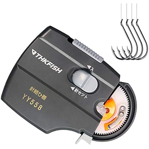 THKFISH Hakenbindegerät Angelhaken Angelzubehör Tragbare Elektrische Automatische Maschine Hakenbindegerät Angelzubehör Set Cover