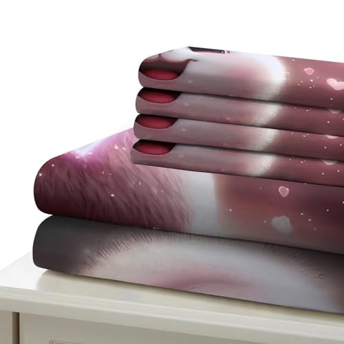 Housse de Couette Ours Mignon 220x240cm en Microfibre pour Lit King - 7