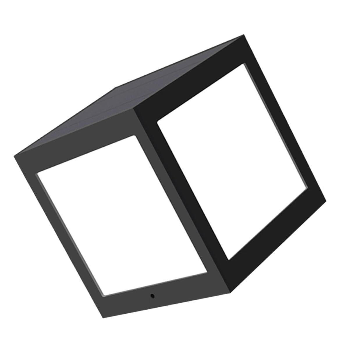 Lámpara Solar de Pared Negra 5 W 2,4 V para Patio Exterior