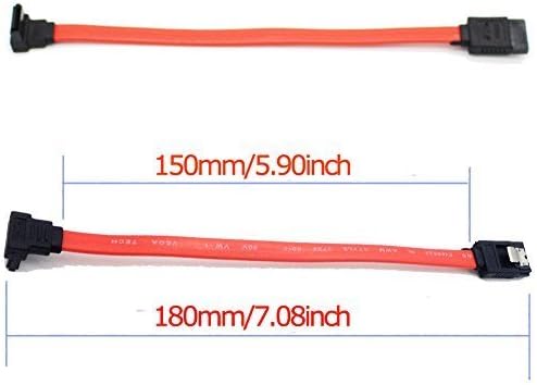 Paquete de 2 Cables SATA III 90° 18cm Rojo con Pestillo miniatura 2