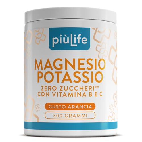 Magnesio e Potassio Senza Zucchero 300g Arancia PiùLife – con