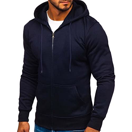 Mens Slim Fit Zip Up Hoodie Sweatshirt Casual Lightweight Long Sleeve Sport Hooded Coat Fashion Fishing Hiking Thermal Shirt2