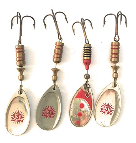 GENERICO Daiwa Ilba Conjunto de 4 rolos rotativos artificiais, redondos, decorados, 3 g