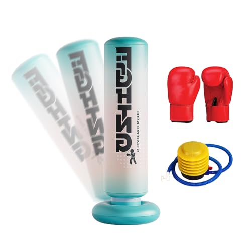 Saco de boxeo de pie de 180 cm con guantes de boxeo de...