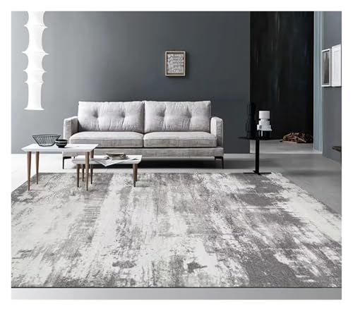 Tapis salon abstrait gris 180x250cm pour protéger le sol des rayures de chaises - 5