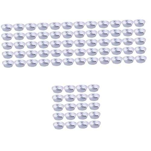 SOLUSTRE 4sets Round Baking Bowls Aluminum Foil Containers for Air Fryer Bbq Use Convenient and Stackable Cooking Supplies 20pcs*4