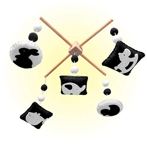 EVERLOVE | Montessori Mobile Baby for Crib - Black and White Mobile Give Visual Stimulation to Engage Your Newborn - Baby Crib Mobile for Boys & Girls - Baby Mobile for Crib