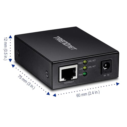 Image of TRENDnet 1000Base-T to SFP Fiber Media Converter, Compact Design, 1000Base-T RJ-45 Port, 1000Base-SX /Lx SFP Slot, Mini Gbic, Multimode, Single-Mode, Full-Duplex Mode, Dual Speed SFP, TFC-GSFP