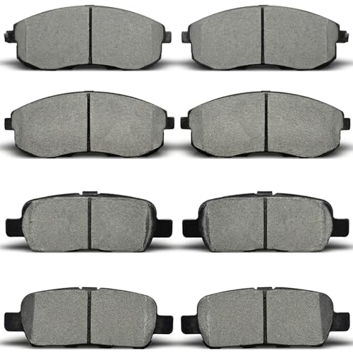 Image of D815 D905 Front Rear Brake Pads Fit For Nissan Altima Juke Sentra | 8PCS Brake Pads Set Fit For 2003-2005 Infiniti G35, Nissan 350Z, 2002-2012 Altima, 2011-2017 Juke, 2007-17 Sentra(D815 D905)