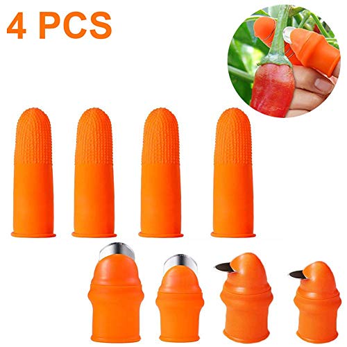Thrivinger Garden Rubber Thumb Knife Separator Finger Cutter,Picker for Plant Gardening Gifts Trim Vegetable Gardening Tools brilliant