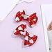 ZOLYCO Sparkling 4 Inch Glitter Heart Hair Bows Clips Sequin Bow Alligator Clips Hair Accessories for Girls, Teens, Toddlers（Red）