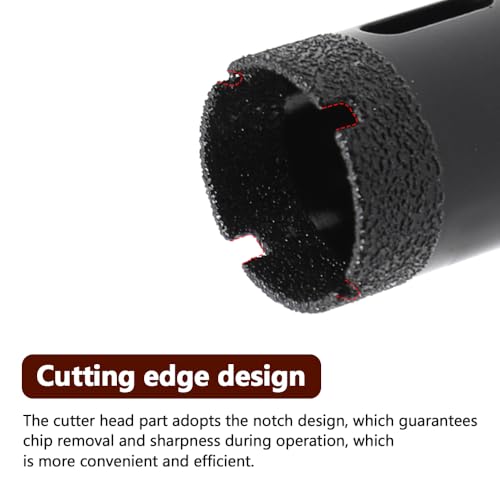 KtbeYTi 2 PCS Diamond Hole Saw 25 mm Diamond Drill Bit Set Diamond Core Hole Cutter with Center Drill Bit for Tile Marble Ceramic(Black) - Image 4