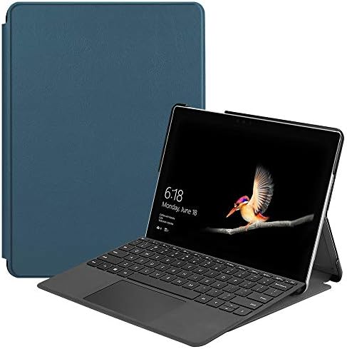 Gylint Case for Surface Go 4 2023 /Go 3 2021 /Go 2 2020 /Surface Go 2018, Slim Fit Leather Smart Case Cover with Pencel Holder for Microsoft Surface Go Blackish Green