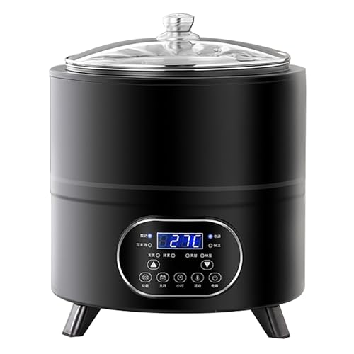 Yogurtera Automática de 8 l con Control de Temperatura y Tiempo, Yogurt Maker Eléctrico de 400 W para Yogur Casero, para Vinagre de Frutas(Black,Large)