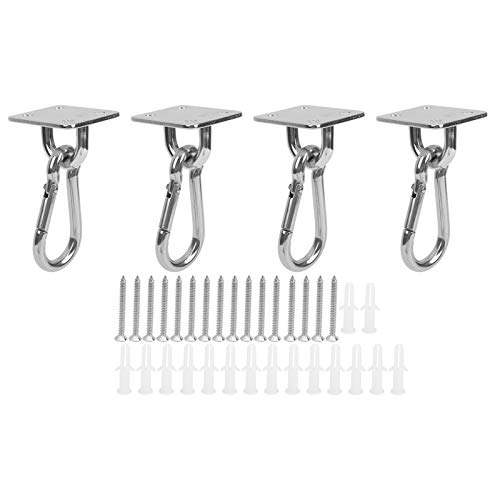 Gancho de suspensão para ioga, acessório de rede, fivela oval de rede de aço inoxidável resistente à