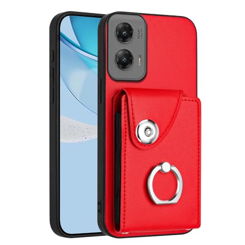 Étui Motorola Moto G Stylus 5G 2024 simili cuir silicone rigide avec anneau