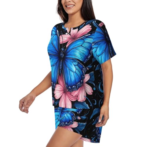 Women Cotton Pajamas, Short Sleeve Shirt and Full Length2