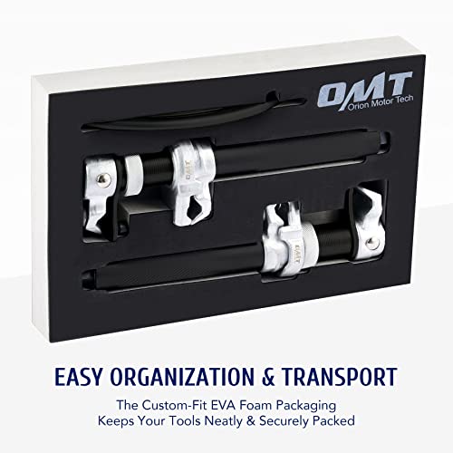 Omt Strut Spring Compressor, 11" Universal Coil Spring Compressor, 2 Heavy Duty Rods With Safety Bracket Spring Compressor Tool Automotive For Car Truck Atv Utv, 2200 Lb Capacity, Black #TOP6