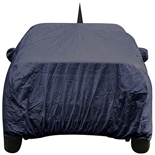 Image of Autofact Car Body Cover Compatible for Toyota Glanza with Mirror and Antenna Pockets (Navy Blue)