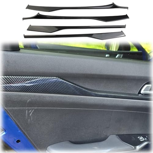 MXkanos Door Panel Trim,for Kia K5 2021-2024 EX & GT Models Only, Carbon Fiber Door Panel Trim Accent Kit, Interior Door Dash Decor Strip Set,Glossy 3D Sticky Back Sport Accessories