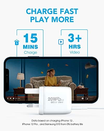 AOMGA 2-Pack 20W USB C Fast Charger Plug Type C PD Power Delivery Wall Adapter, Fast Charger Compatible With iPhone 12/11 Pro Max XR XS SE, iPad Pro 2020 and More