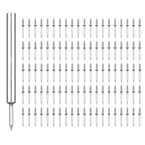 Clavos para zócalo con doble cabeza 600 piezas, resistentes y robustos para uso en interiores en molduras de madera sólida miniatura 2
